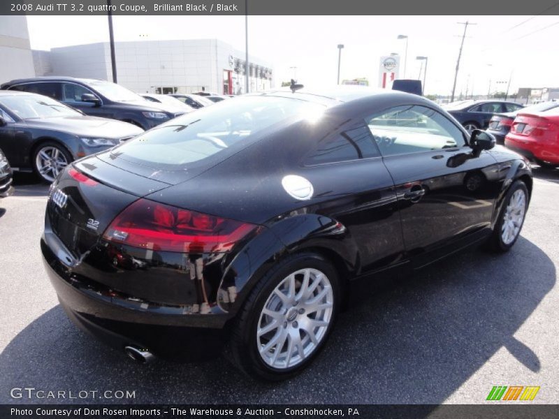 Brilliant Black / Black 2008 Audi TT 3.2 quattro Coupe
