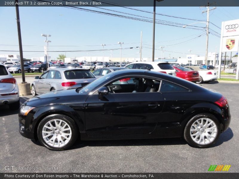 Brilliant Black / Black 2008 Audi TT 3.2 quattro Coupe