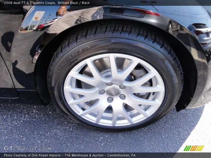 Brilliant Black / Black 2008 Audi TT 3.2 quattro Coupe