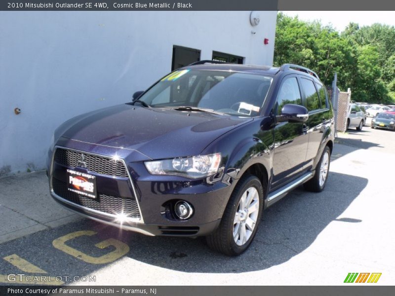 Cosmic Blue Metallic / Black 2010 Mitsubishi Outlander SE 4WD
