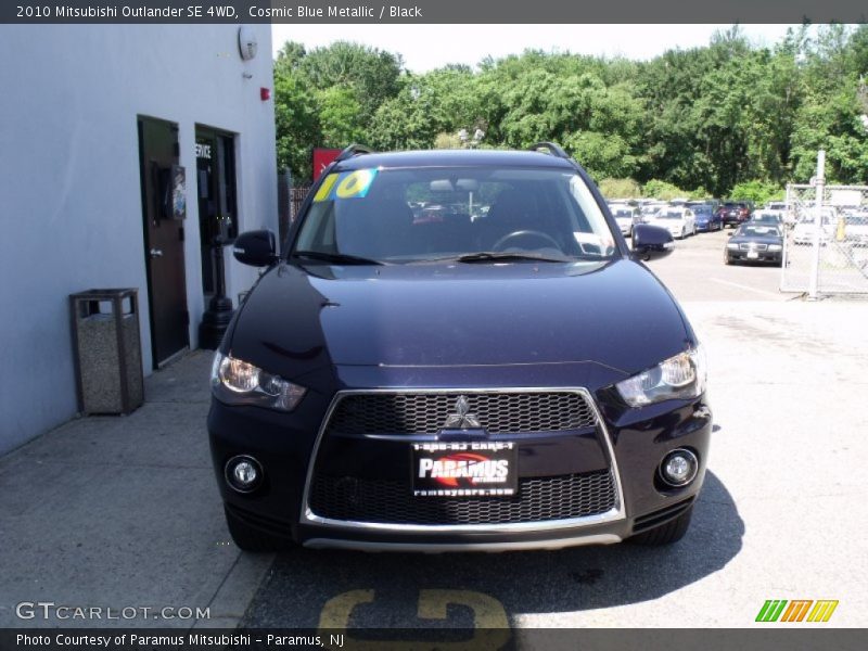 Cosmic Blue Metallic / Black 2010 Mitsubishi Outlander SE 4WD