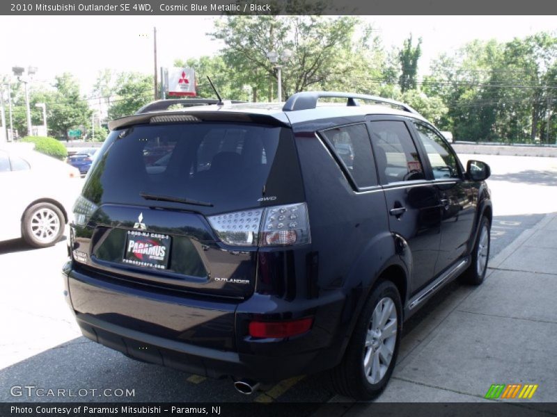 Cosmic Blue Metallic / Black 2010 Mitsubishi Outlander SE 4WD