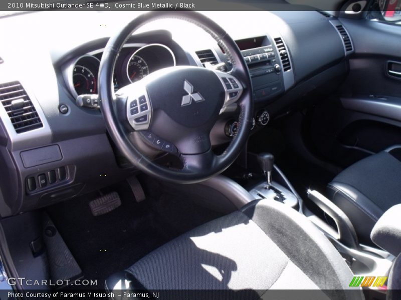Cosmic Blue Metallic / Black 2010 Mitsubishi Outlander SE 4WD