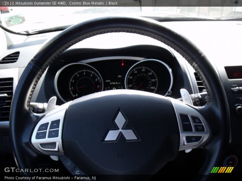 Cosmic Blue Metallic / Black 2010 Mitsubishi Outlander SE 4WD