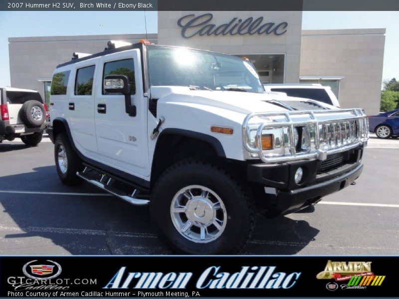 Birch White / Ebony Black 2007 Hummer H2 SUV