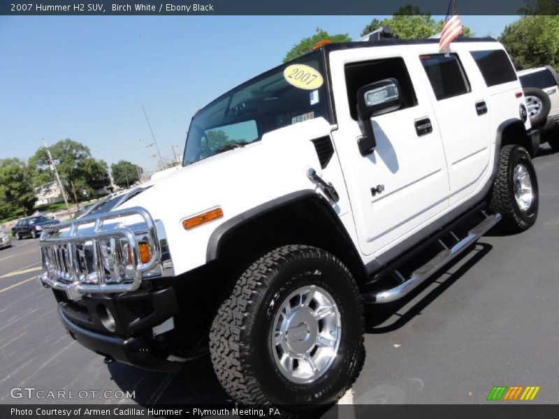 Birch White / Ebony Black 2007 Hummer H2 SUV