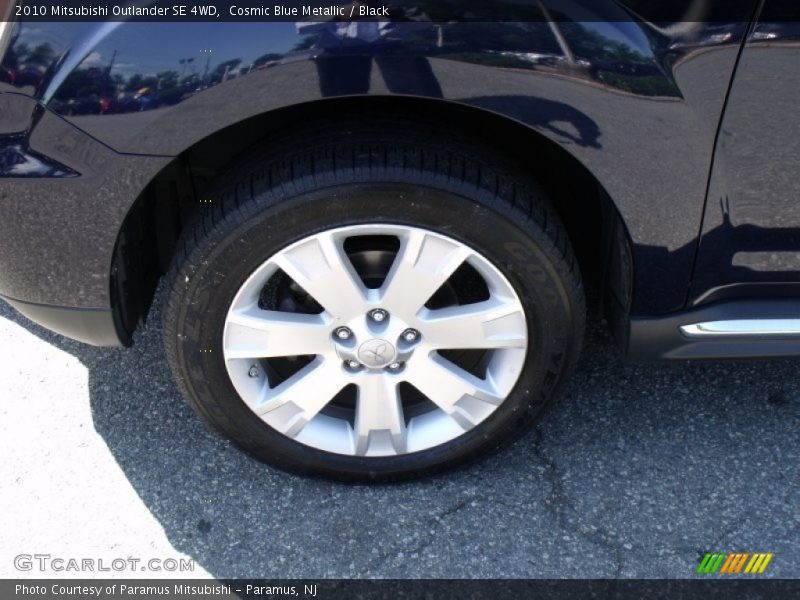 Cosmic Blue Metallic / Black 2010 Mitsubishi Outlander SE 4WD