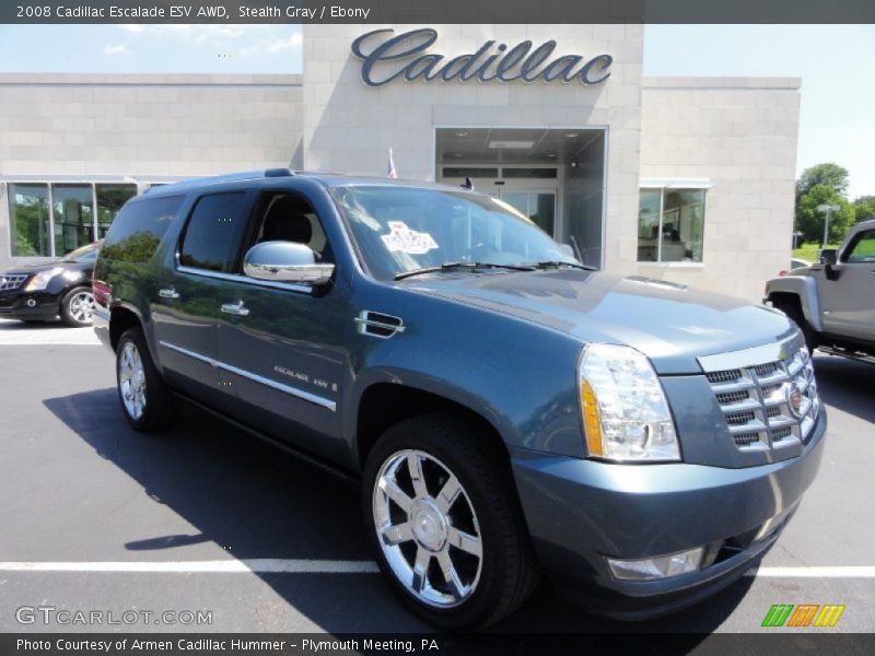 Stealth Gray / Ebony 2008 Cadillac Escalade ESV AWD