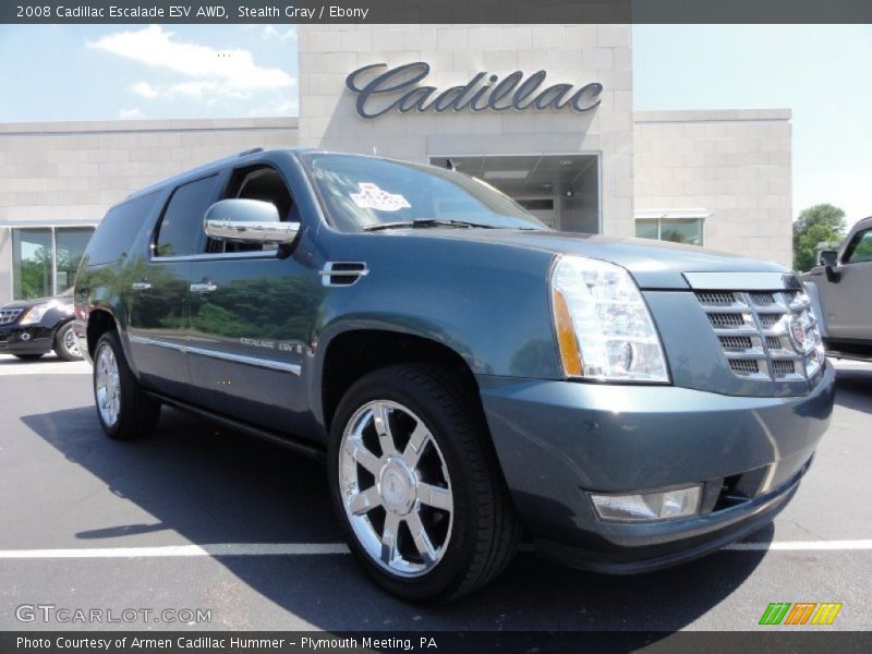 Stealth Gray / Ebony 2008 Cadillac Escalade ESV AWD
