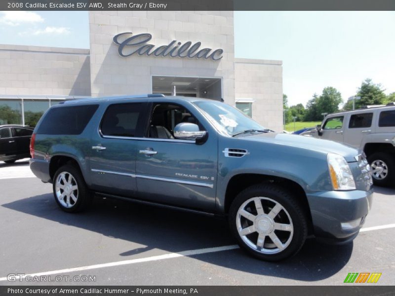 Stealth Gray / Ebony 2008 Cadillac Escalade ESV AWD
