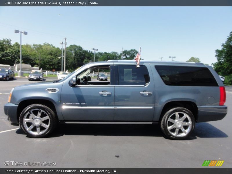 Stealth Gray / Ebony 2008 Cadillac Escalade ESV AWD