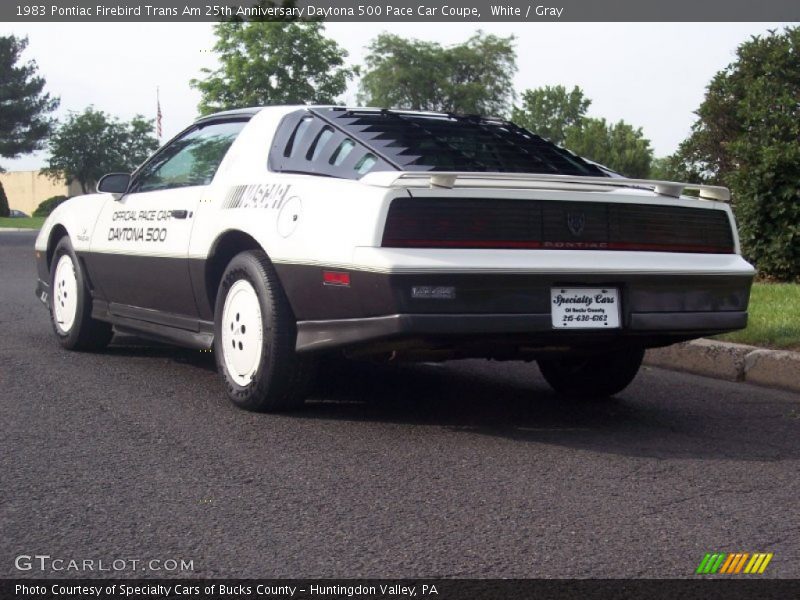 White / Gray 1983 Pontiac Firebird Trans Am 25th Anniversary Daytona 500 Pace Car Coupe