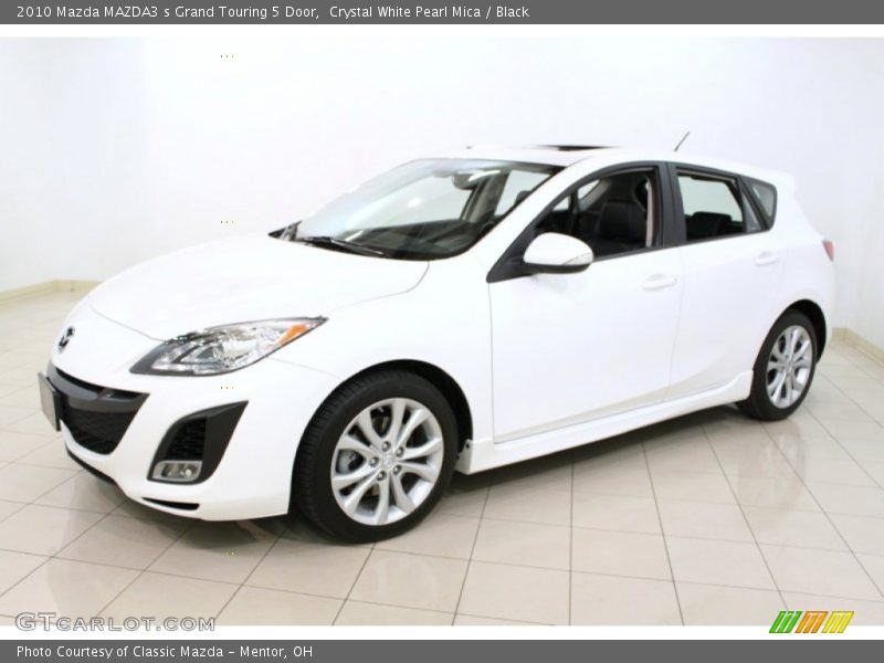 Crystal White Pearl Mica / Black 2010 Mazda MAZDA3 s Grand Touring 5 Door