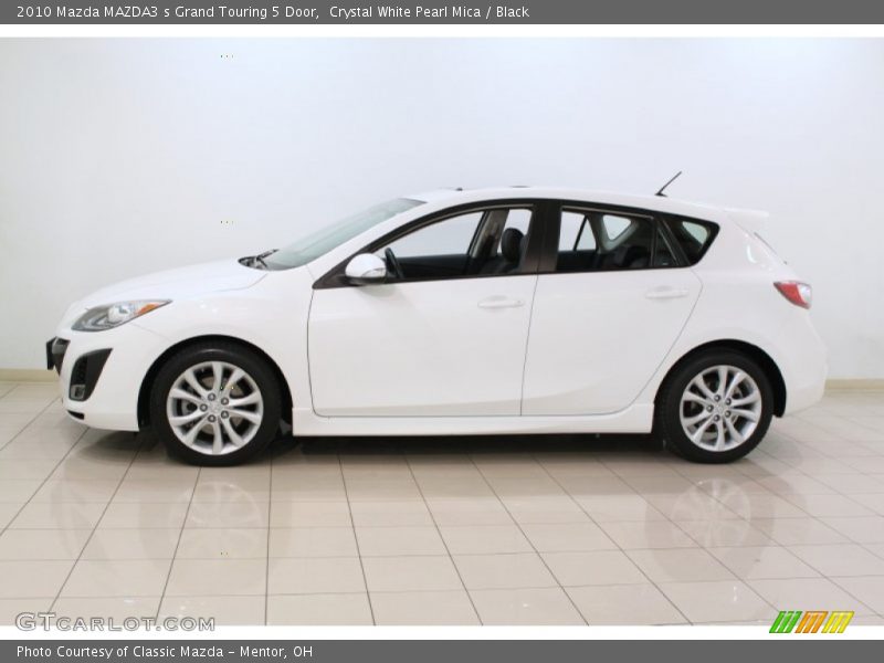 Crystal White Pearl Mica / Black 2010 Mazda MAZDA3 s Grand Touring 5 Door