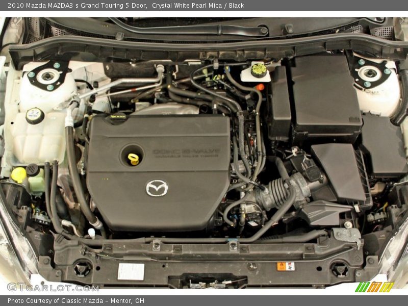 Crystal White Pearl Mica / Black 2010 Mazda MAZDA3 s Grand Touring 5 Door
