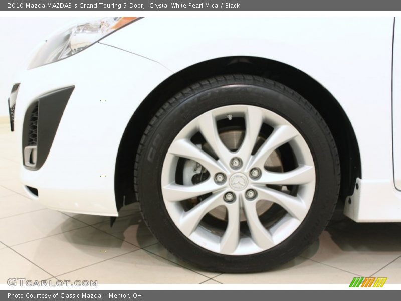 Crystal White Pearl Mica / Black 2010 Mazda MAZDA3 s Grand Touring 5 Door