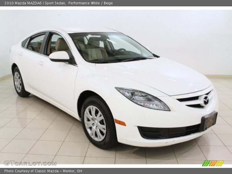 Performance White / Beige 2010 Mazda MAZDA6 i Sport Sedan
