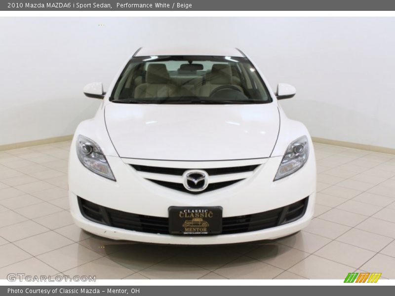 Performance White / Beige 2010 Mazda MAZDA6 i Sport Sedan
