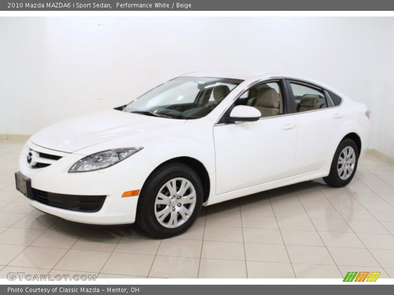 Performance White / Beige 2010 Mazda MAZDA6 i Sport Sedan