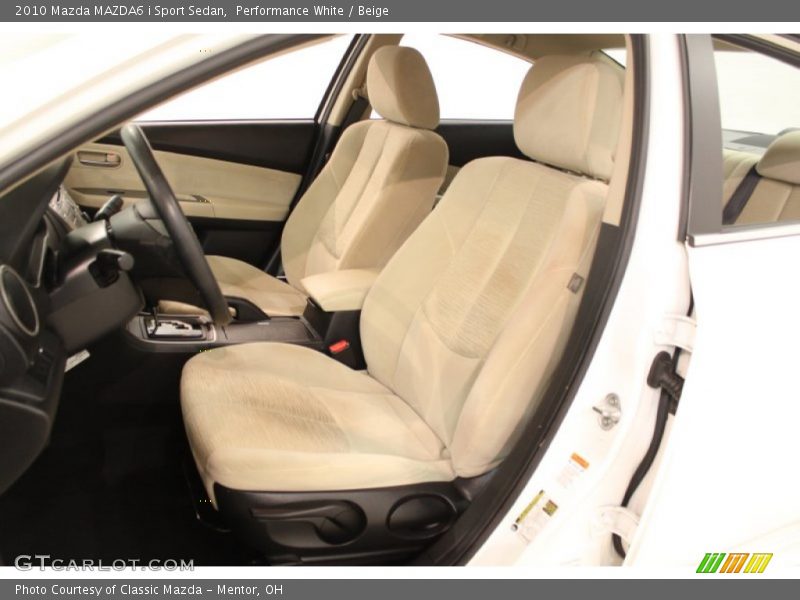 Performance White / Beige 2010 Mazda MAZDA6 i Sport Sedan