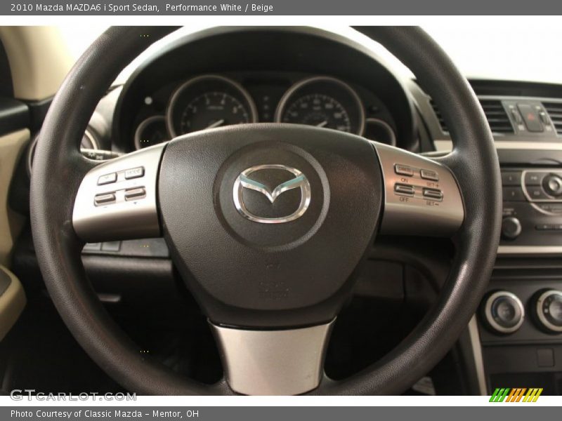 Performance White / Beige 2010 Mazda MAZDA6 i Sport Sedan