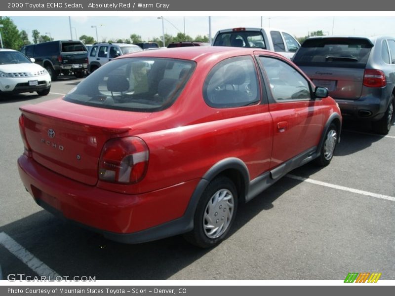 Absolutely Red / Warm Gray 2000 Toyota ECHO Sedan