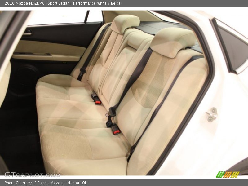 Performance White / Beige 2010 Mazda MAZDA6 i Sport Sedan
