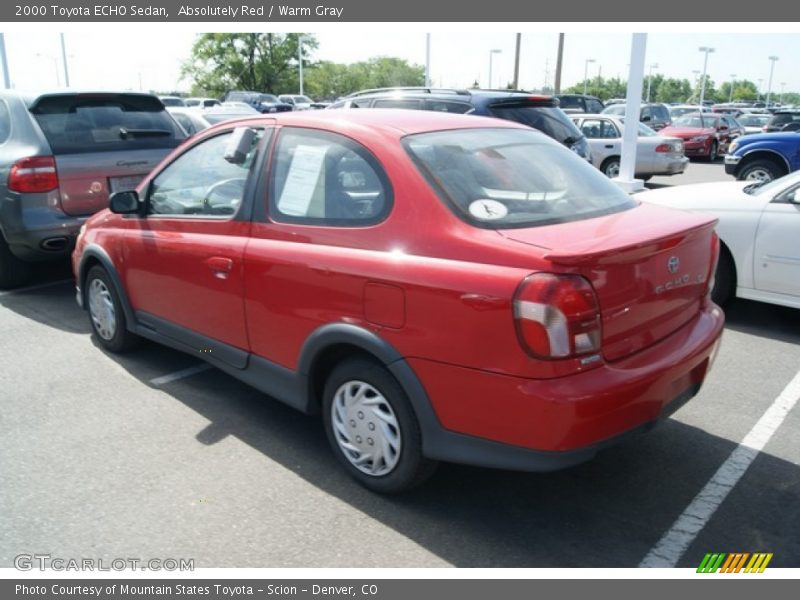Absolutely Red / Warm Gray 2000 Toyota ECHO Sedan