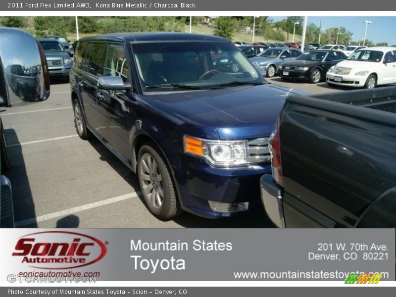 Kona Blue Metallic / Charcoal Black 2011 Ford Flex Limited AWD