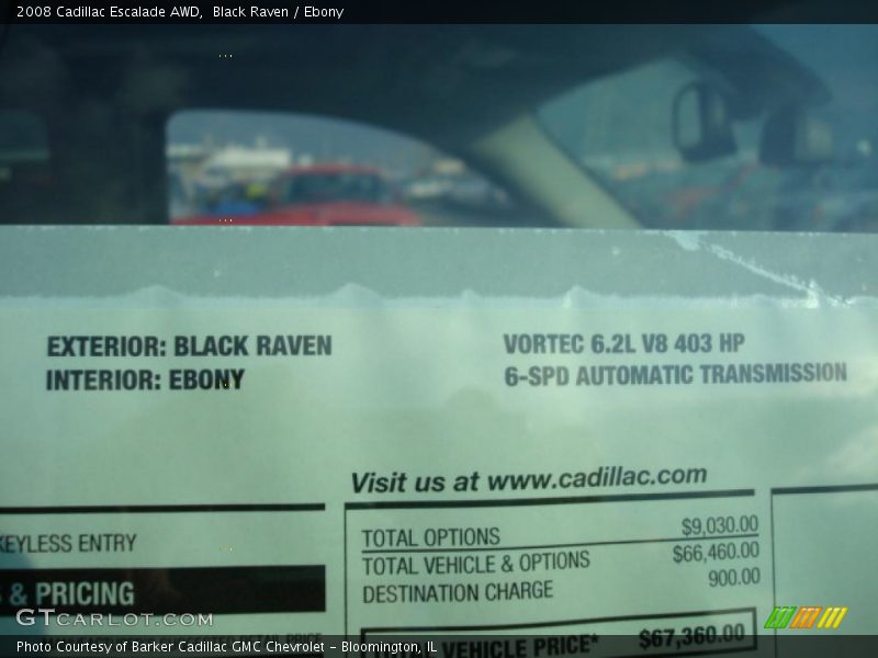 Black Raven / Ebony 2008 Cadillac Escalade AWD