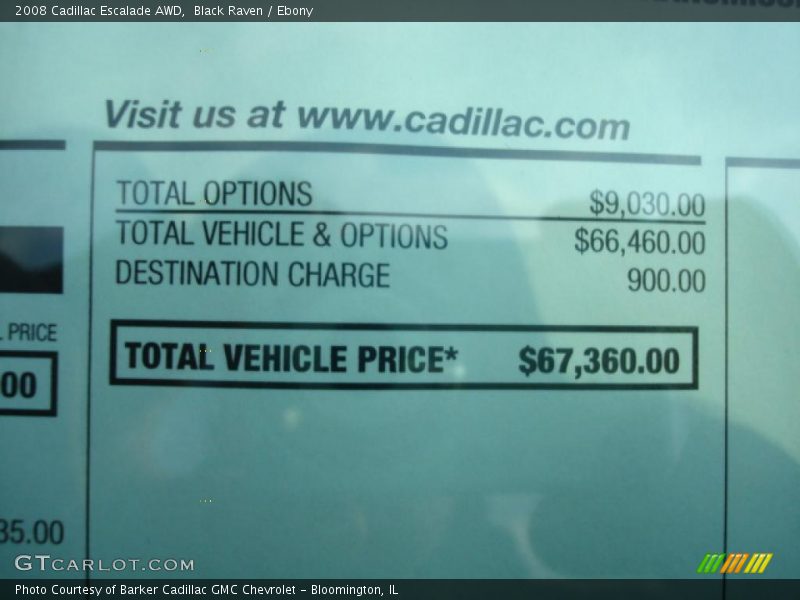 Black Raven / Ebony 2008 Cadillac Escalade AWD