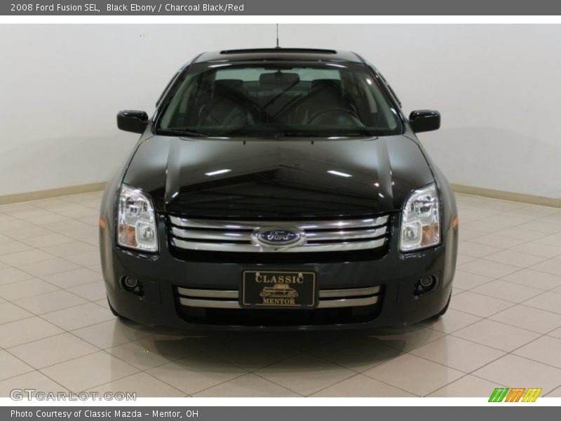 Black Ebony / Charcoal Black/Red 2008 Ford Fusion SEL
