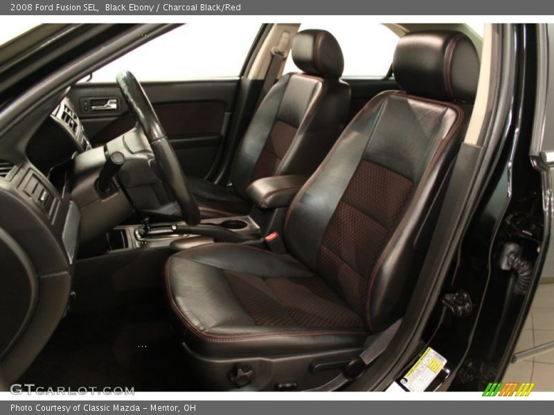  2008 Fusion SEL Charcoal Black/Red Interior