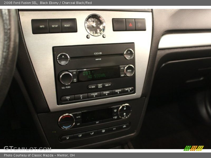 Black Ebony / Charcoal Black/Red 2008 Ford Fusion SEL