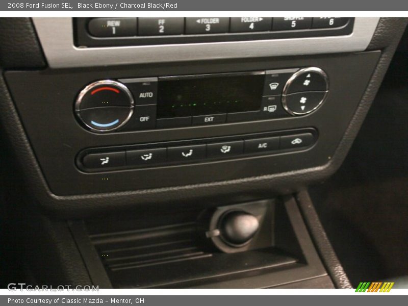 Black Ebony / Charcoal Black/Red 2008 Ford Fusion SEL