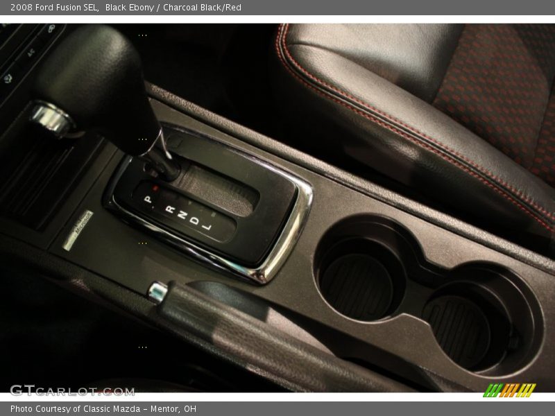 Black Ebony / Charcoal Black/Red 2008 Ford Fusion SEL