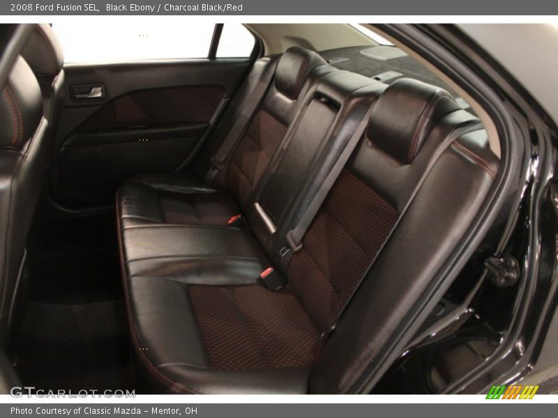 Black Ebony / Charcoal Black/Red 2008 Ford Fusion SEL