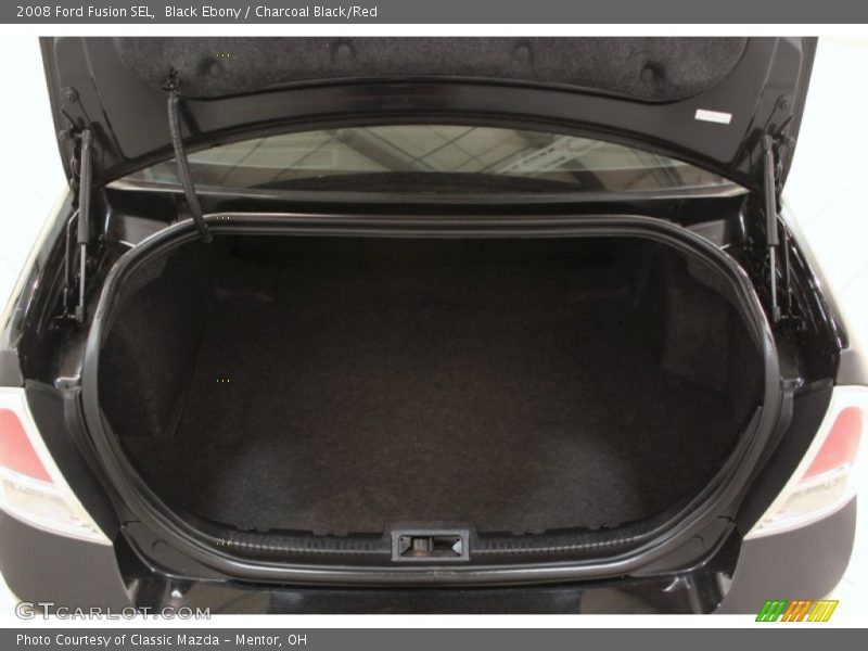 Black Ebony / Charcoal Black/Red 2008 Ford Fusion SEL