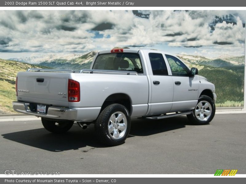 Bright Silver Metallic / Gray 2003 Dodge Ram 1500 SLT Quad Cab 4x4