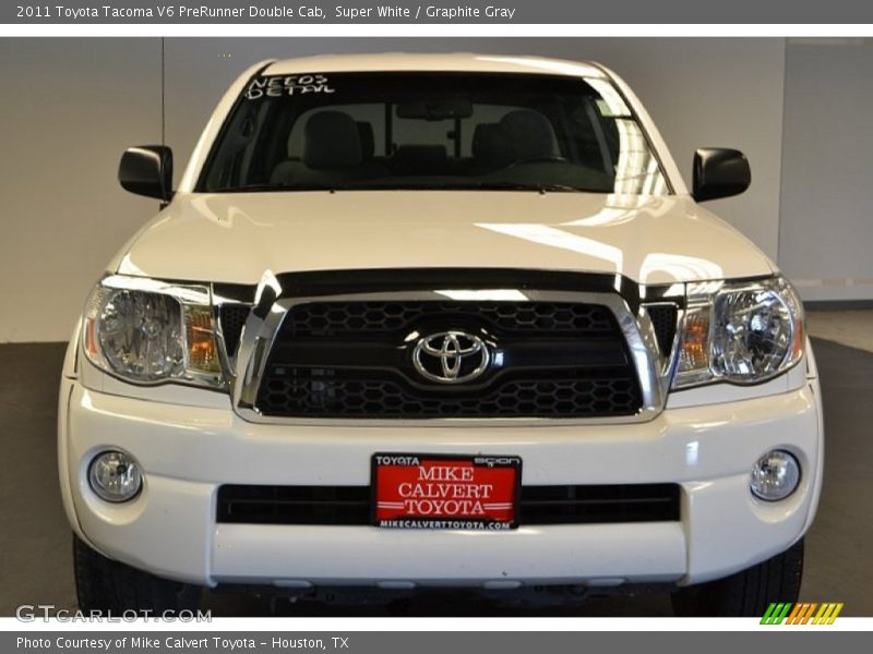 Super White / Graphite Gray 2011 Toyota Tacoma V6 PreRunner Double Cab