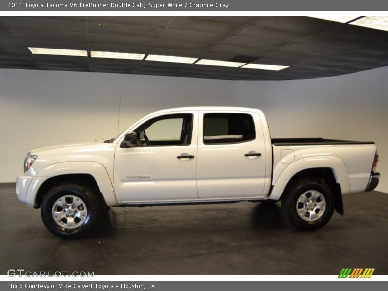Super White / Graphite Gray 2011 Toyota Tacoma V6 PreRunner Double Cab