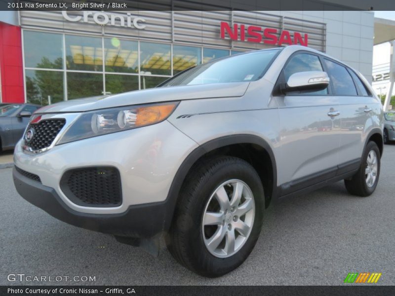 Bright Silver / Black 2011 Kia Sorento LX
