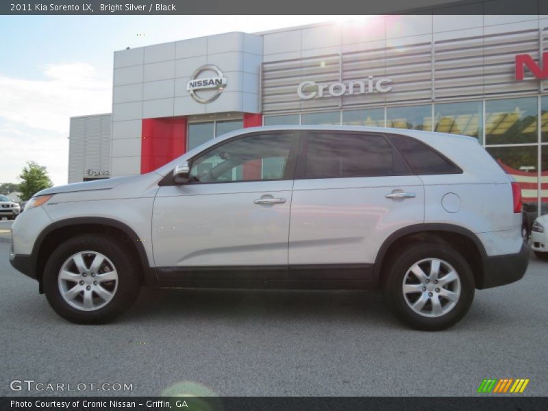 Bright Silver / Black 2011 Kia Sorento LX