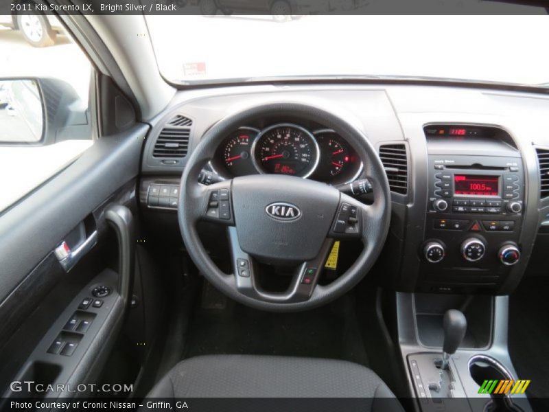Bright Silver / Black 2011 Kia Sorento LX