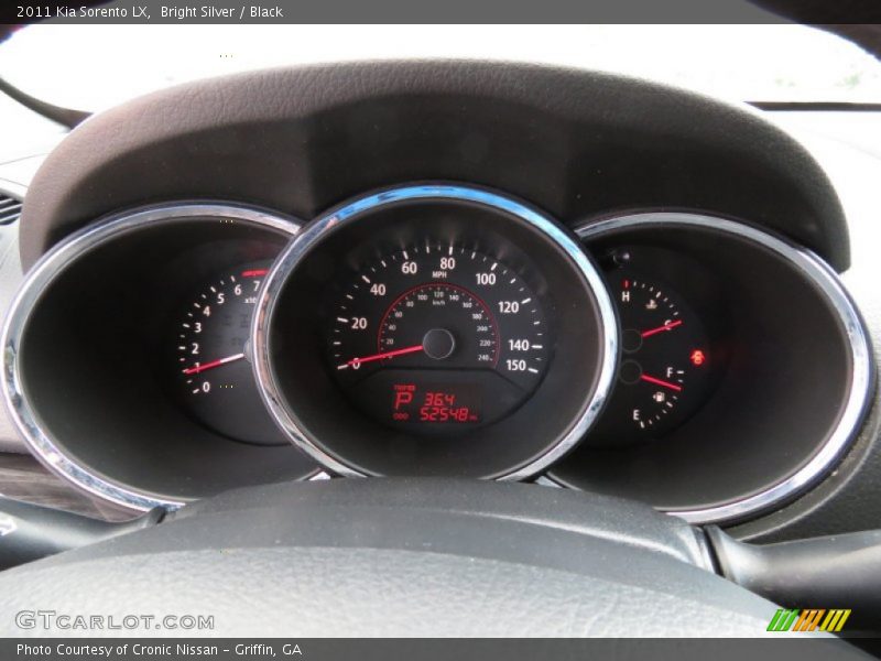 Bright Silver / Black 2011 Kia Sorento LX