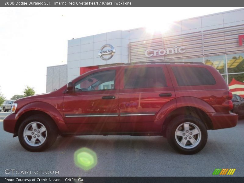 Inferno Red Crystal Pearl / Khaki Two-Tone 2008 Dodge Durango SLT