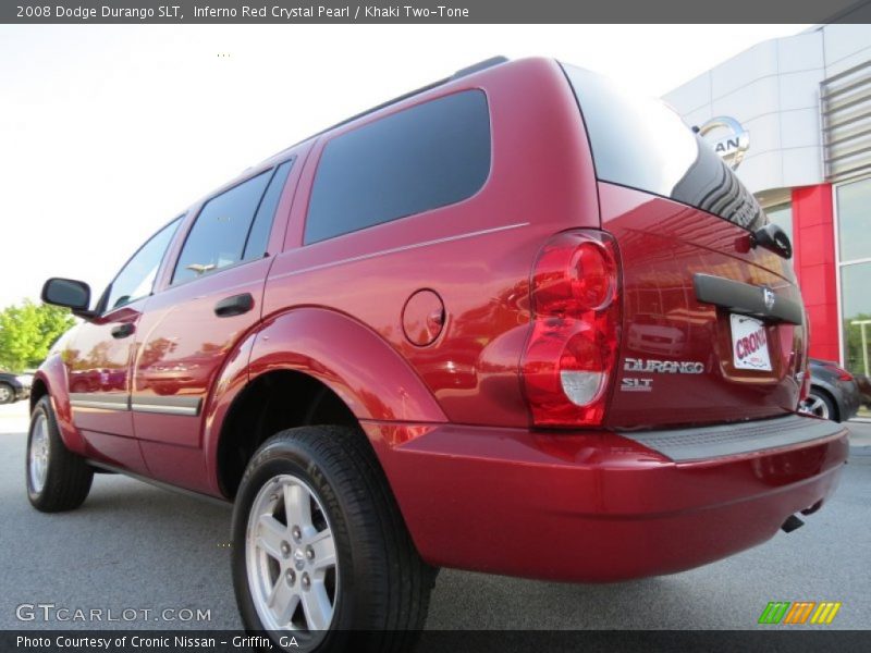 Inferno Red Crystal Pearl / Khaki Two-Tone 2008 Dodge Durango SLT
