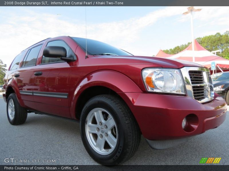 Inferno Red Crystal Pearl / Khaki Two-Tone 2008 Dodge Durango SLT