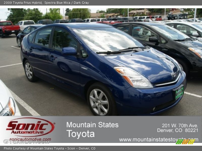 Spectra Blue Mica / Dark Gray 2009 Toyota Prius Hybrid