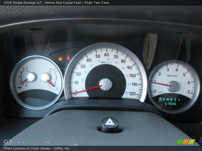 Inferno Red Crystal Pearl / Khaki Two-Tone 2008 Dodge Durango SLT